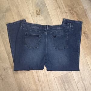 The Perfect Jean NYC Mens Size 46x32 Athletic Fit Dark Blue Denim Jeans Stretch